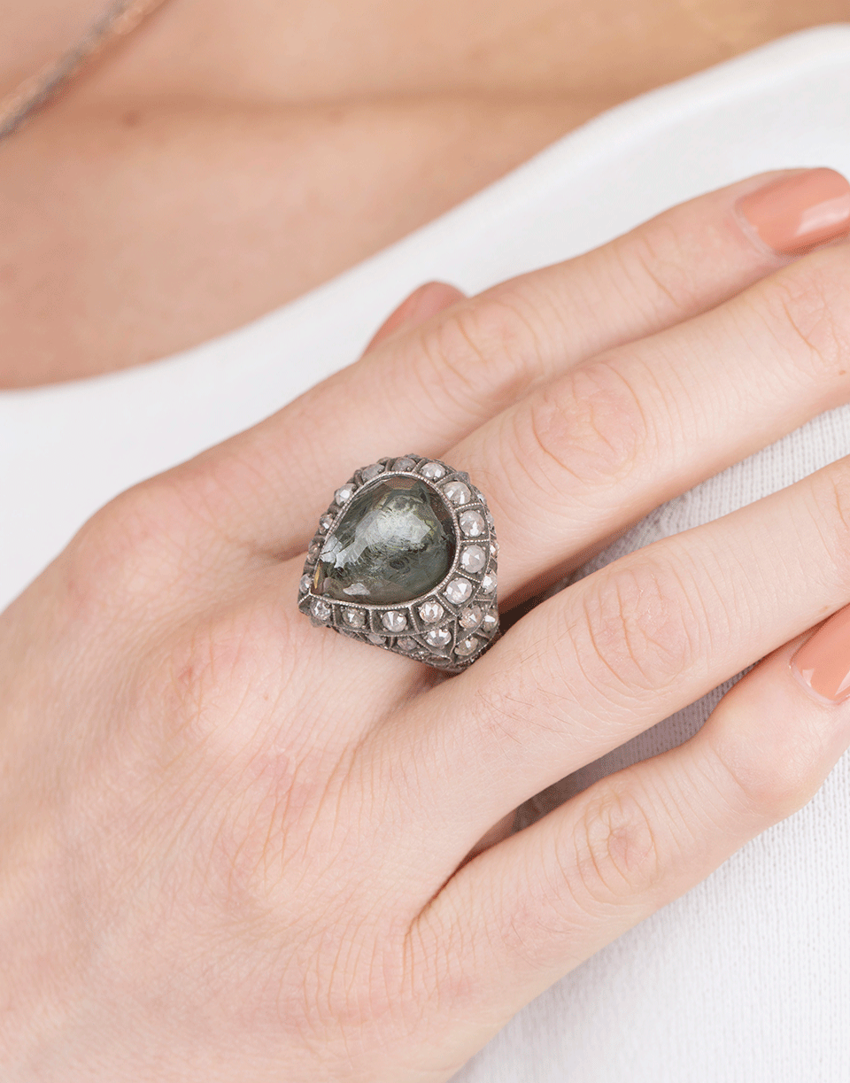 SEVAN BICAKCI-Elephant Quartz Ring-YELLOW GOLD