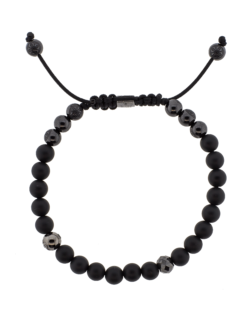 SHAMBALLA JEWELS-Black Diamond And Onyx Bead Bracelet-BLACK GOLD