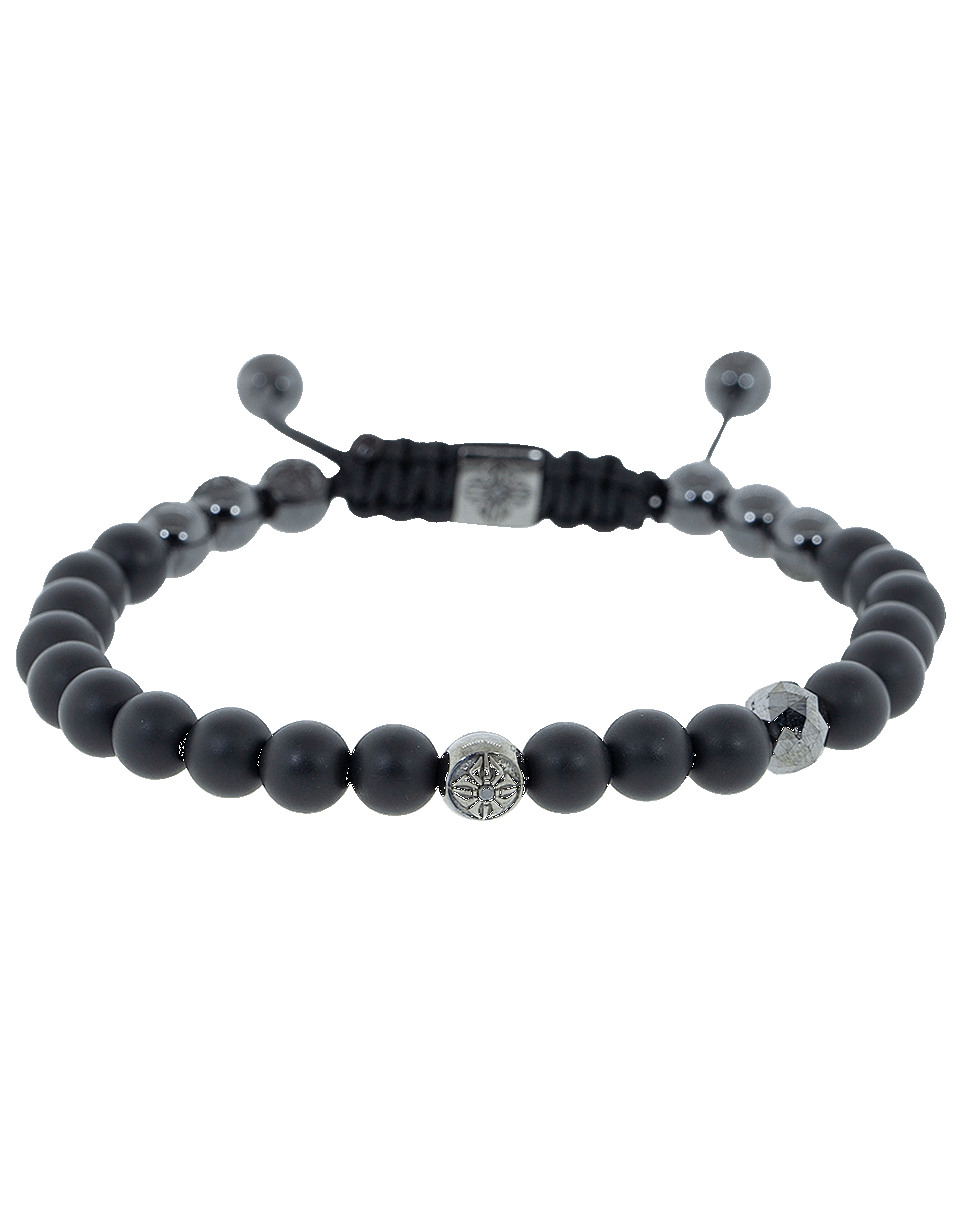 SHAMBALLA JEWELS-Black Diamond and Onyx Bead Bracelet-BLACK GOLD