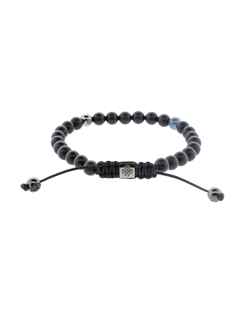 SHAMBALLA JEWELS-Blue Sapphire And Onyx Bead Bracelet-BLACK GOLD