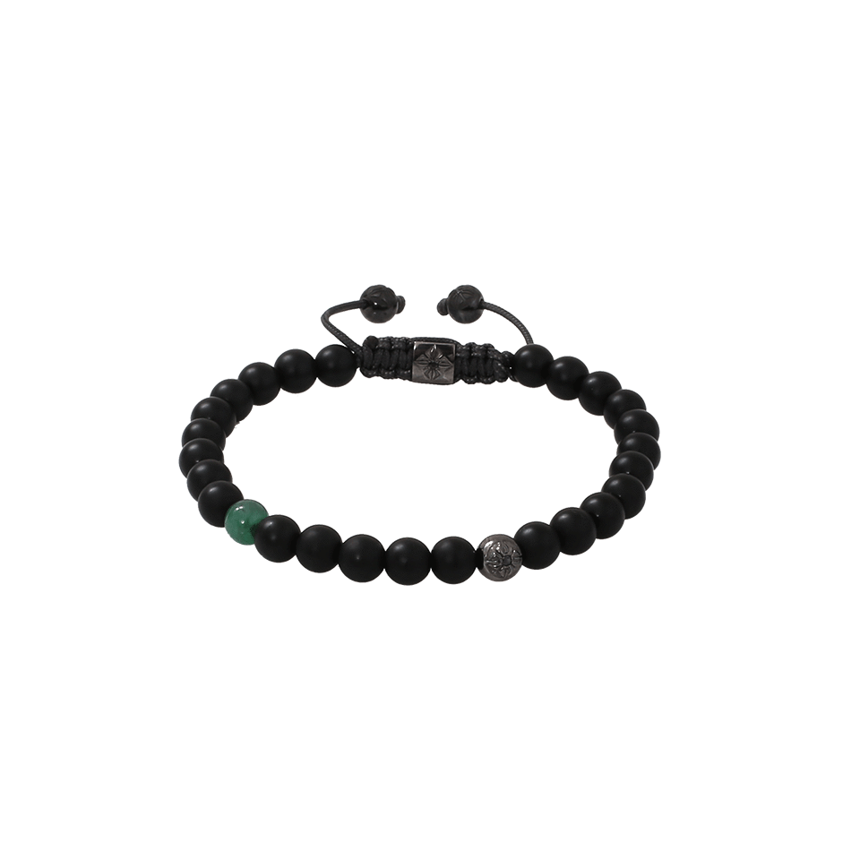 SHAMBALLA JEWELS-Onyx Beaded Bracelet-BLACK GOLD