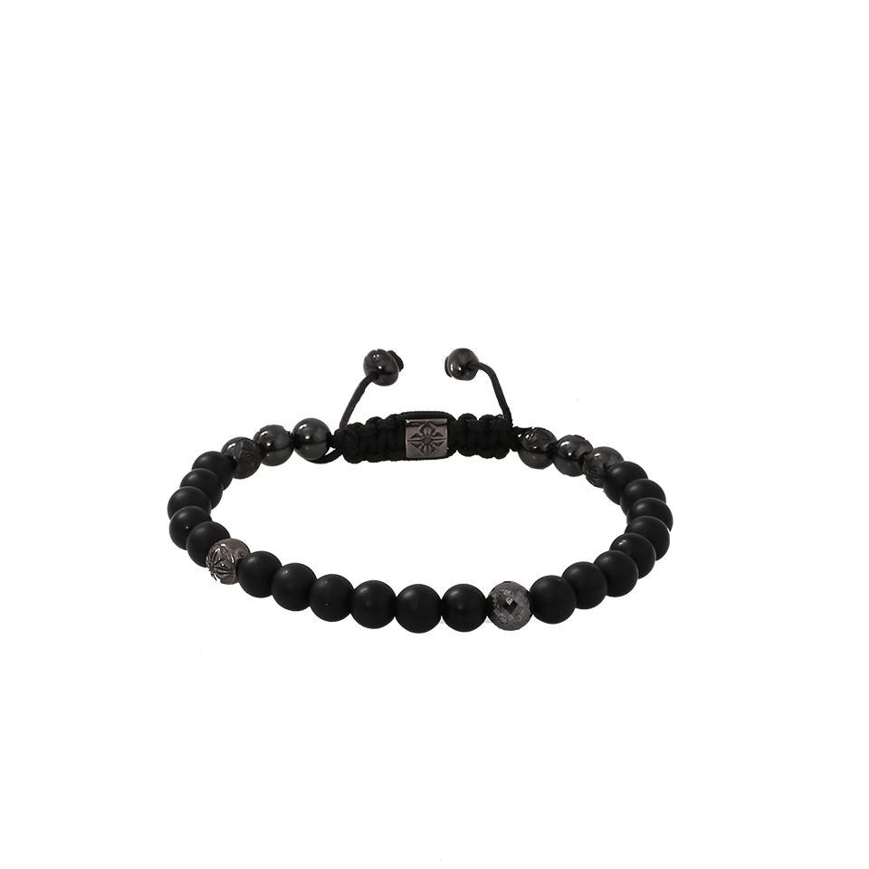SHAMBALLA JEWELS-Onyx Beaded Bracelet-BLACK GOLD