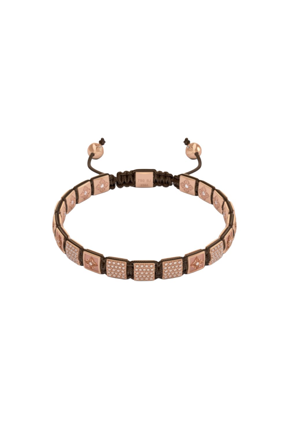Diamond Pave Brown Lock Bracelet