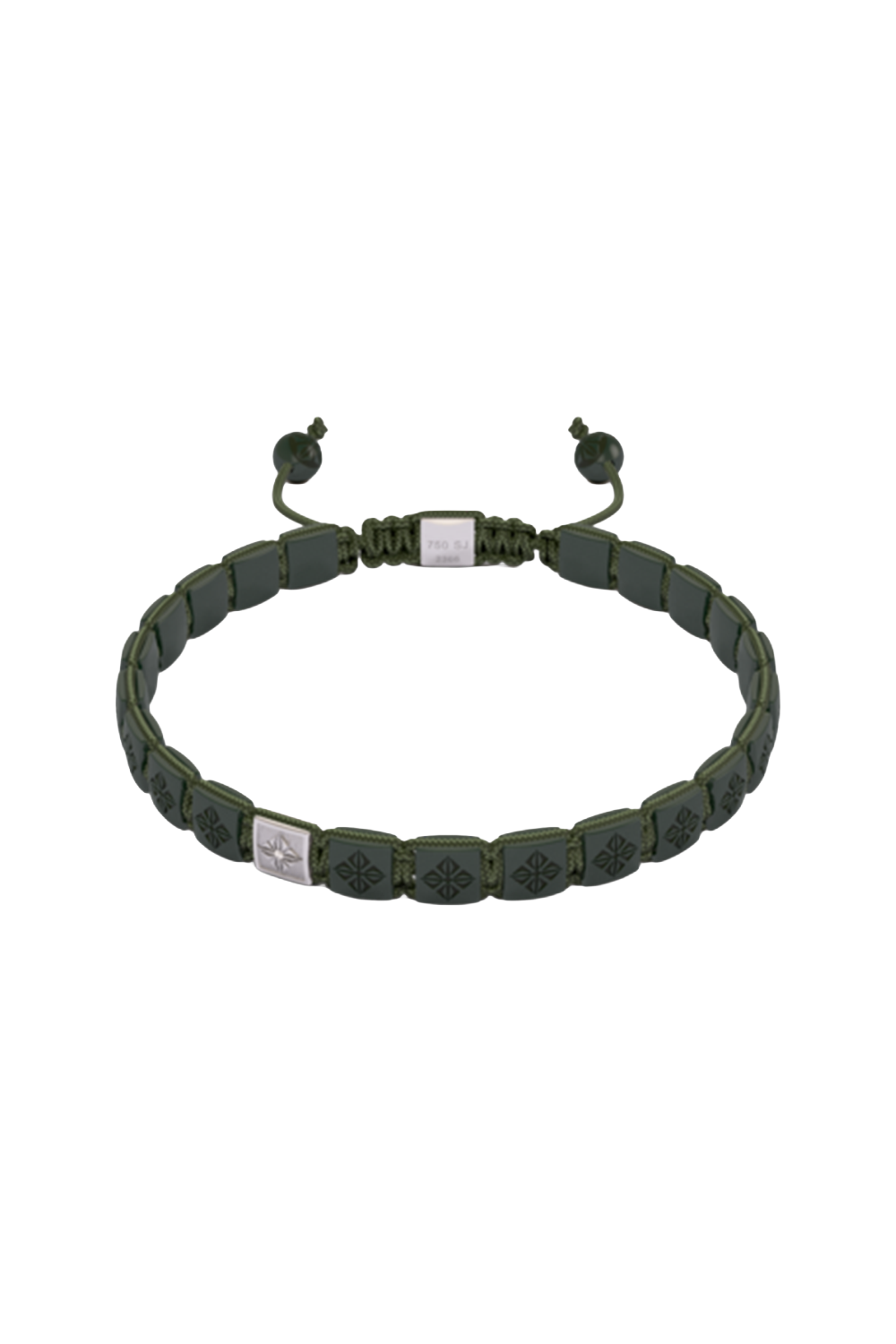 Diamond Matte Green Lock Bracelet