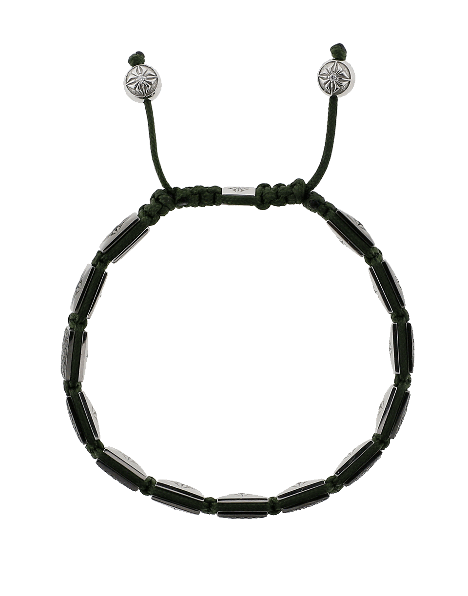 SHAMBALLA JEWELS-Black Diamond Lock Bracelet-WHITE GOLD