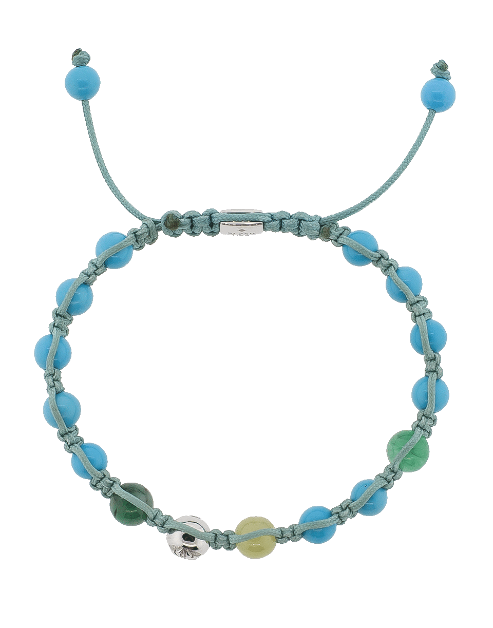 SHAMBALLA JEWELS-Turquoise Emerald And Yellow Sapphire Bracelet-WHITE GOLD