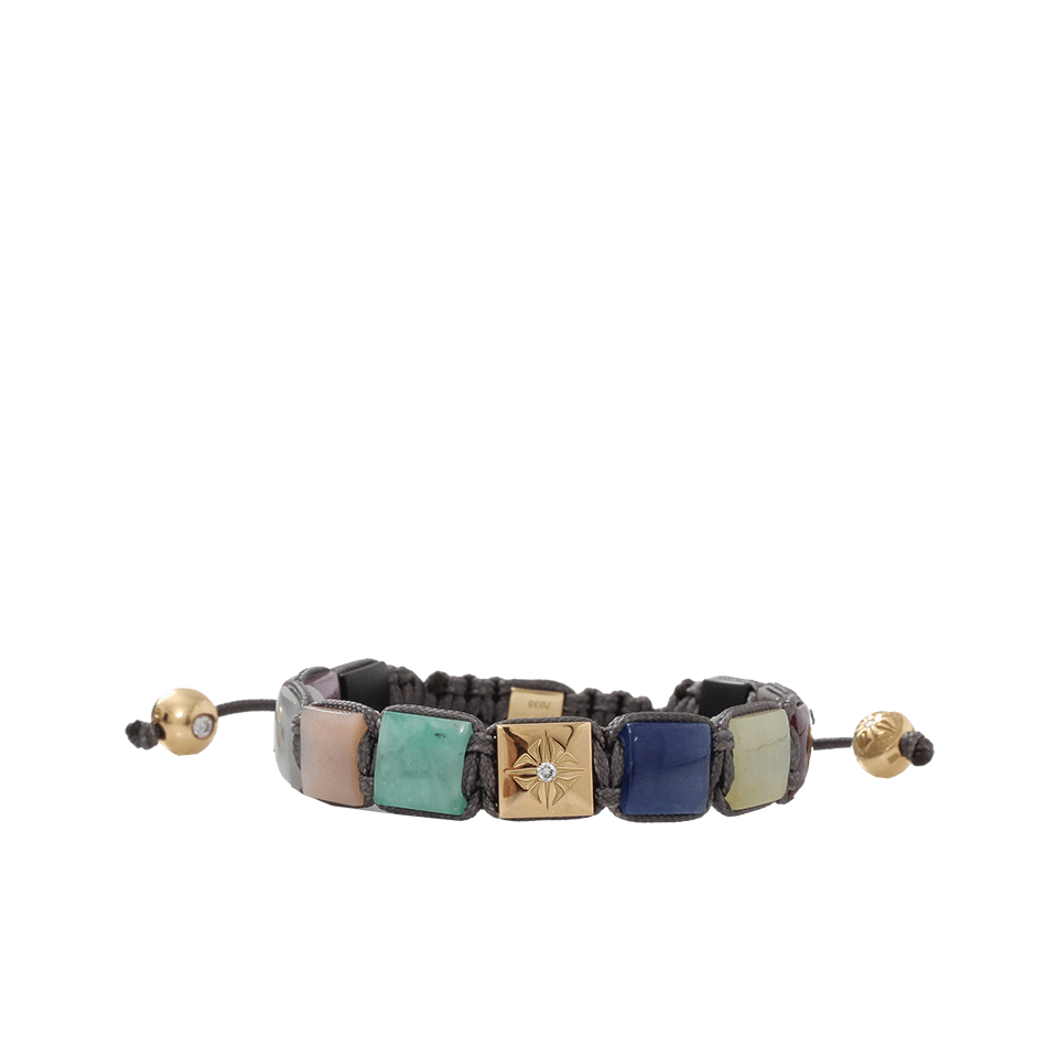 SHAMBALLA JEWELS-Mix Stone Lock Bracelet-YELLOW GOLD