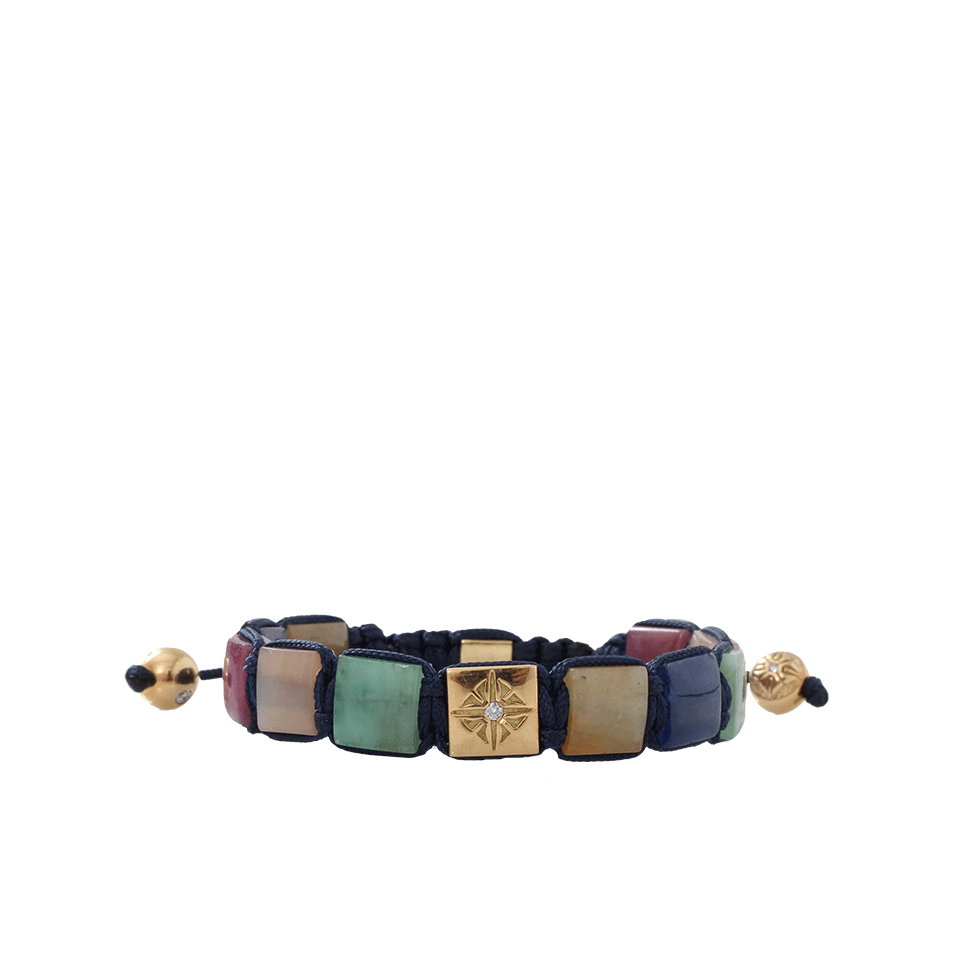 SHAMBALLA JEWELS-Mix Stone Lock Bracelet-YELLOW GOLD