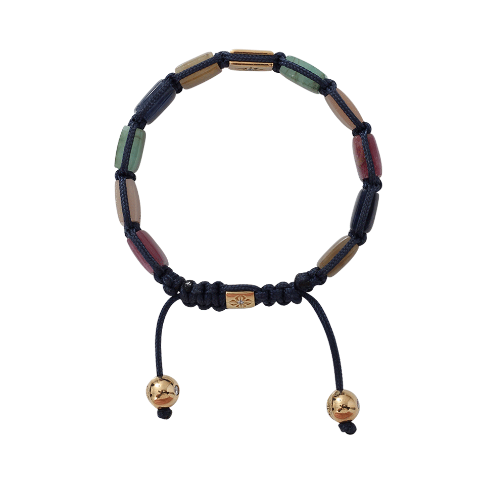 SHAMBALLA JEWELS-Mix Stone Lock Bracelet-YELLOW GOLD