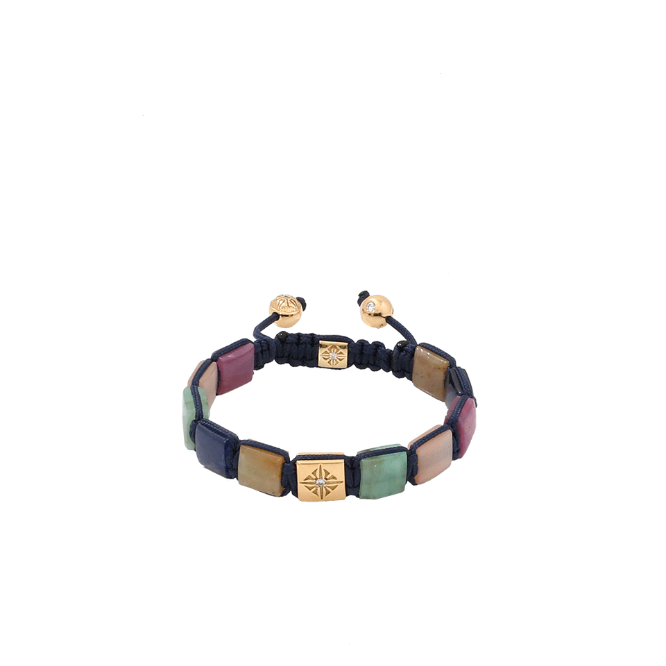 SHAMBALLA JEWELS-Mix Stone Lock Bracelet-YELLOW GOLD