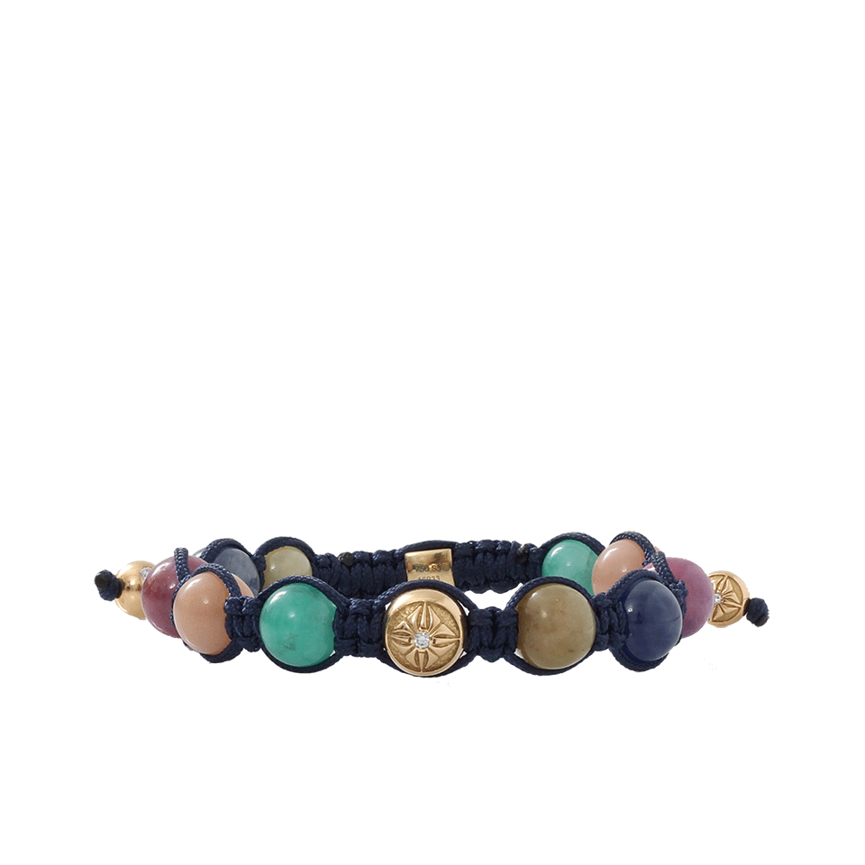 SHAMBALLA JEWELS-Mixed Stone Beaded Bracelet-YELLOW GOLD