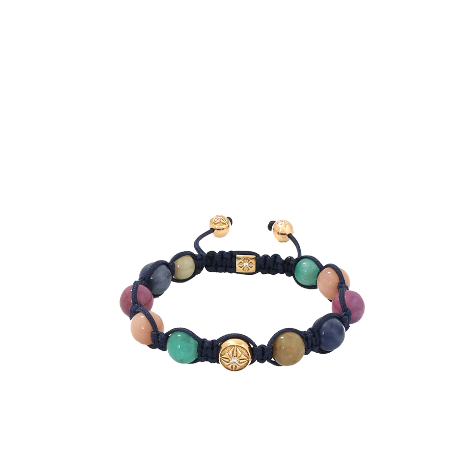 SHAMBALLA JEWELS-Mixed Stone Beaded Bracelet-YELLOW GOLD