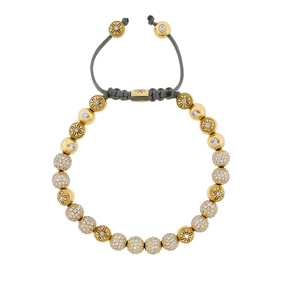SHAMBALLA JEWELS-Pave Diamond Shamballa Bracelet-YELLOW GOLD