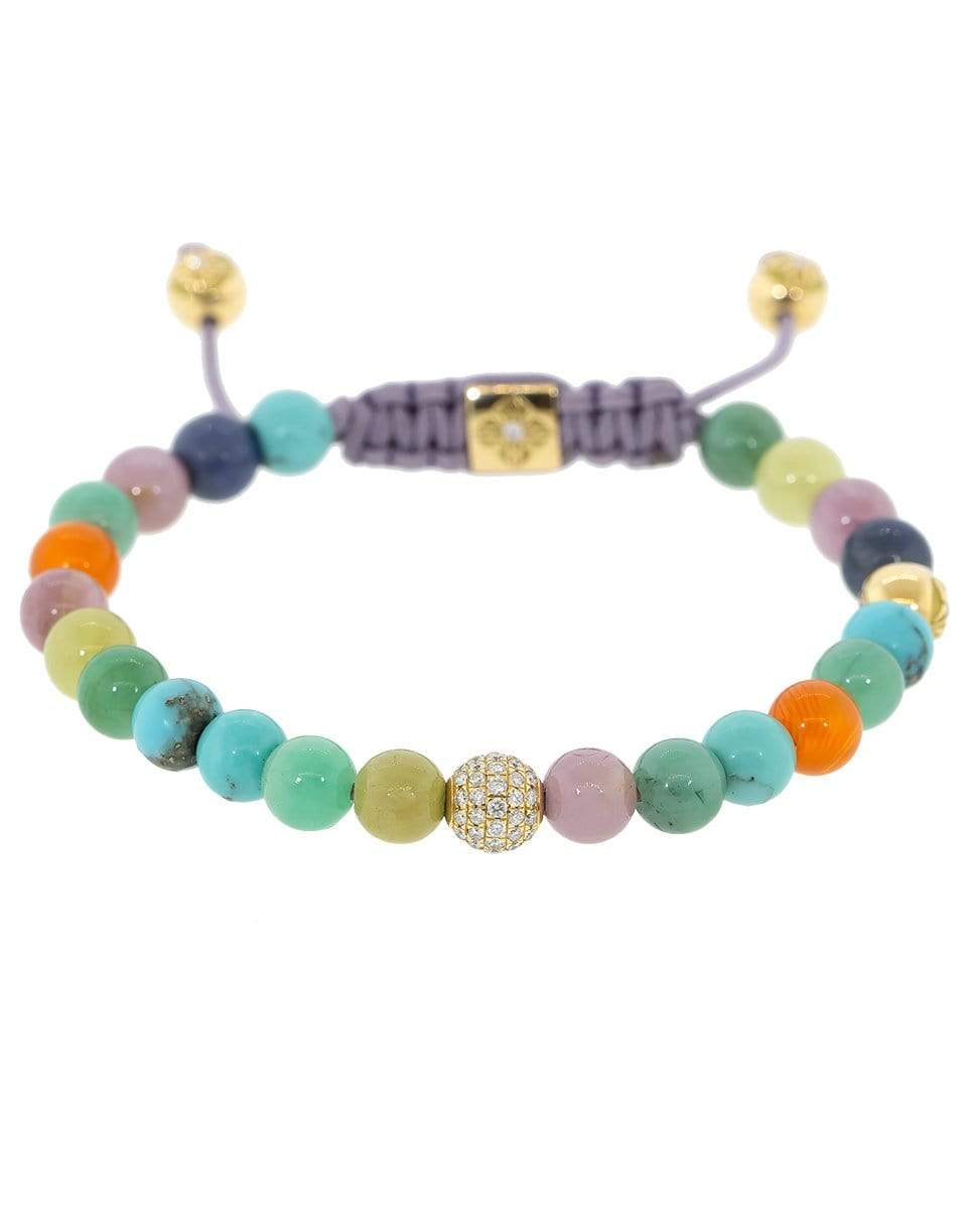 SHAMBALLA JEWELS-Yellow Gold Diamond and Gemstone Bead Bracelet-YELLOW GOLD
