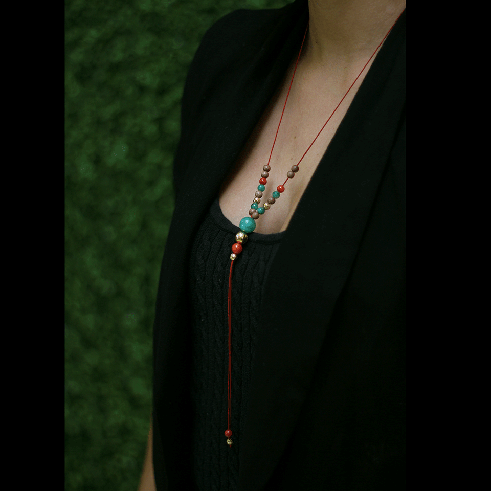 SHAMBALLA JEWELS-Emerald Necklace With Diamonds-YELLOW GOLD