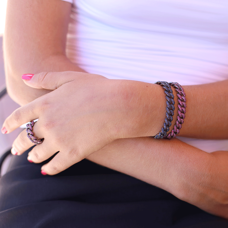 SHAY JEWELRY-Essential Gemstone Link Bracelet-BLACK GOLD