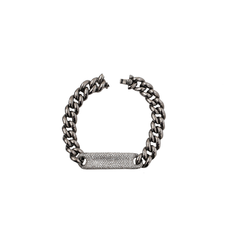 SHAY JEWELRY-Pave Diamond Link ID Bracelet-BLACK GOLD