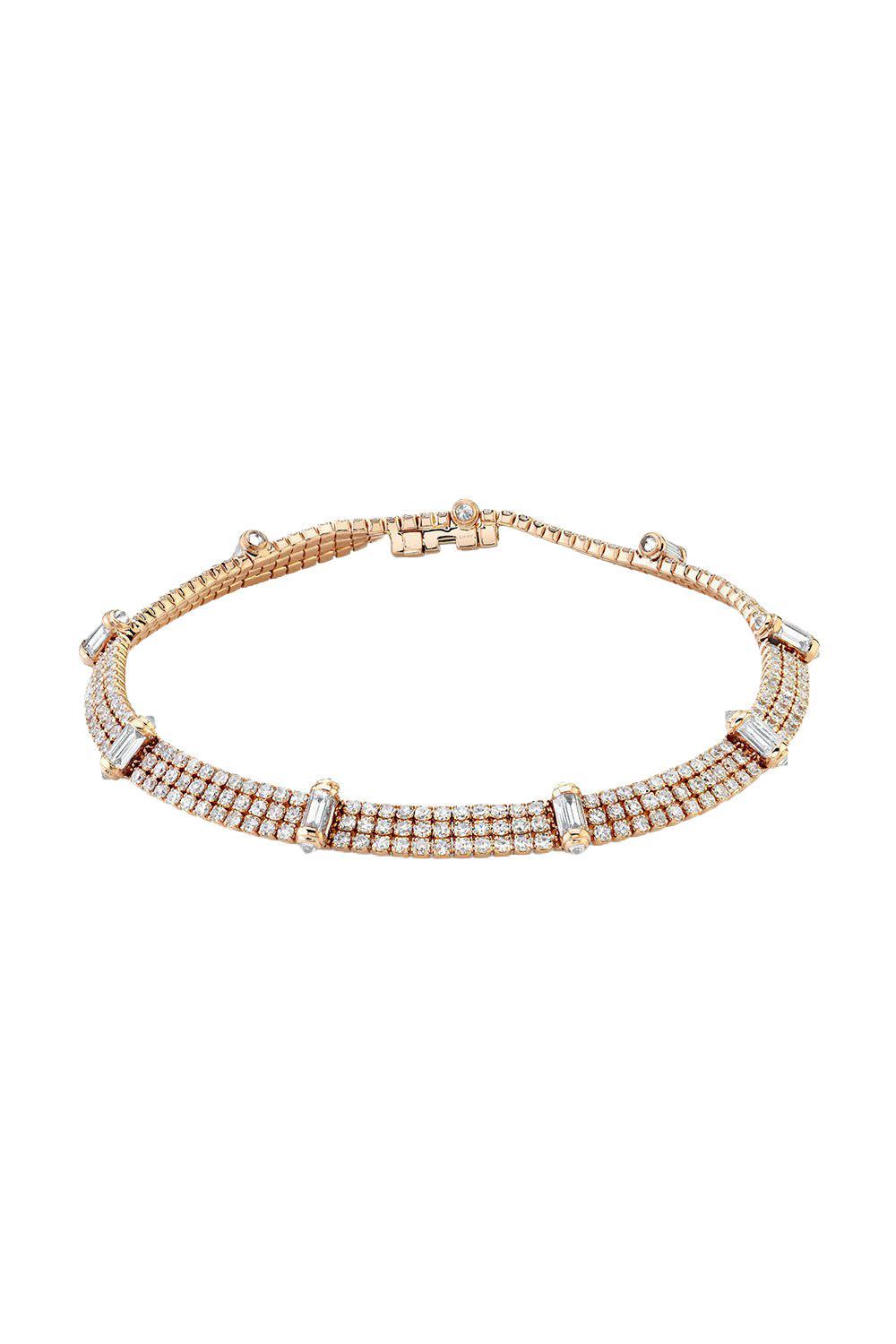 DIAMOND TRIPLE THREAD RIPPLE BRACELET-ROSE GOLD-6.5-JEWELRYFINE JEWELBRACELET O-SHAY JEWELRY