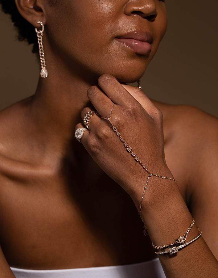 SHAY JEWELRY-Diamond Dreamer Hand Chain-ROSE GOLD