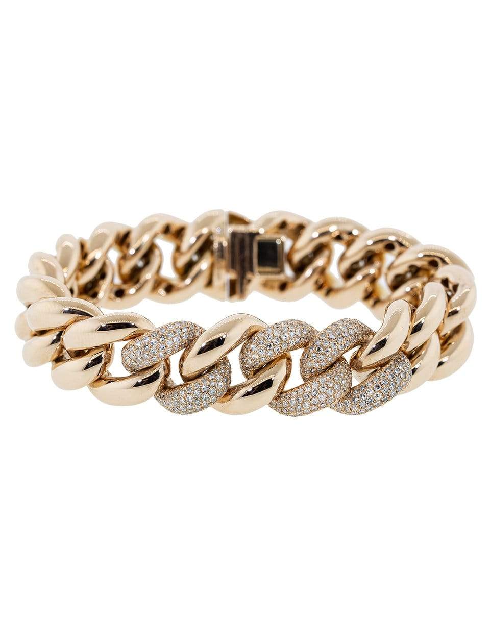 SHAY JEWELRY-Jumbo Triple Pave Link Bracelet-ROSE GOLD