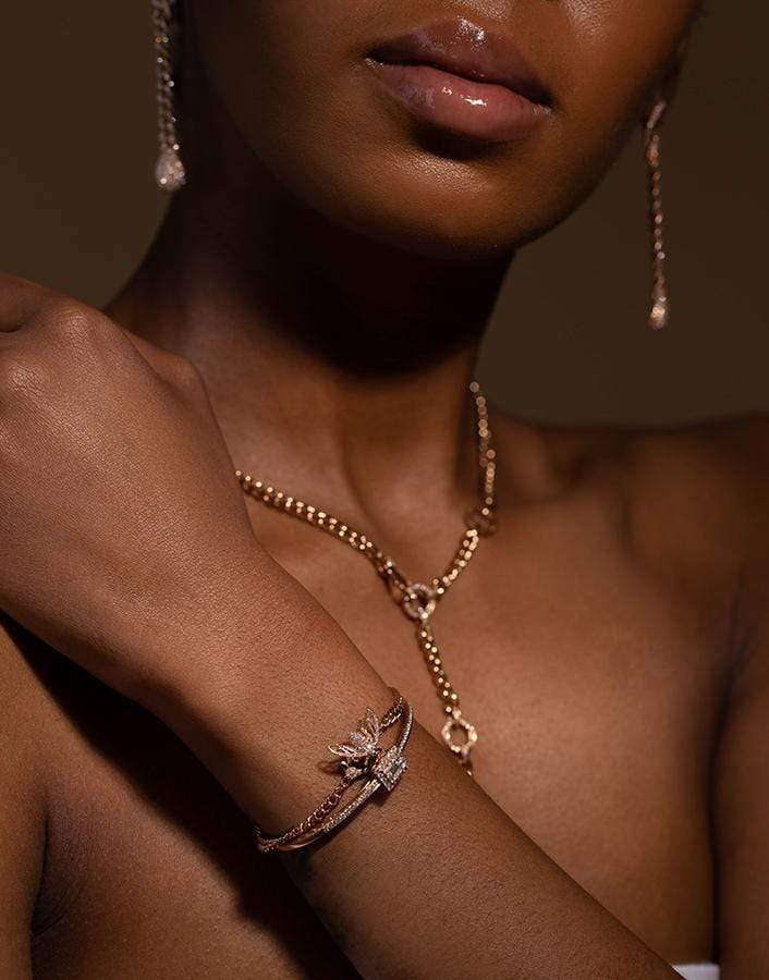 SHAY JEWELRY-Moving Diamond Baguette Bracelet-ROSE GOLD
