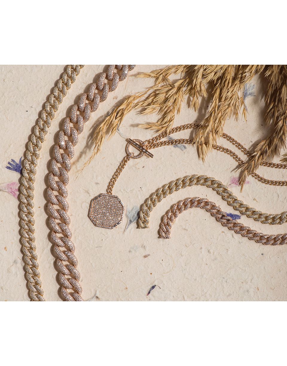 SHAY JEWELRY-Pave Diamond Link Bracelet-ROSE GOLD