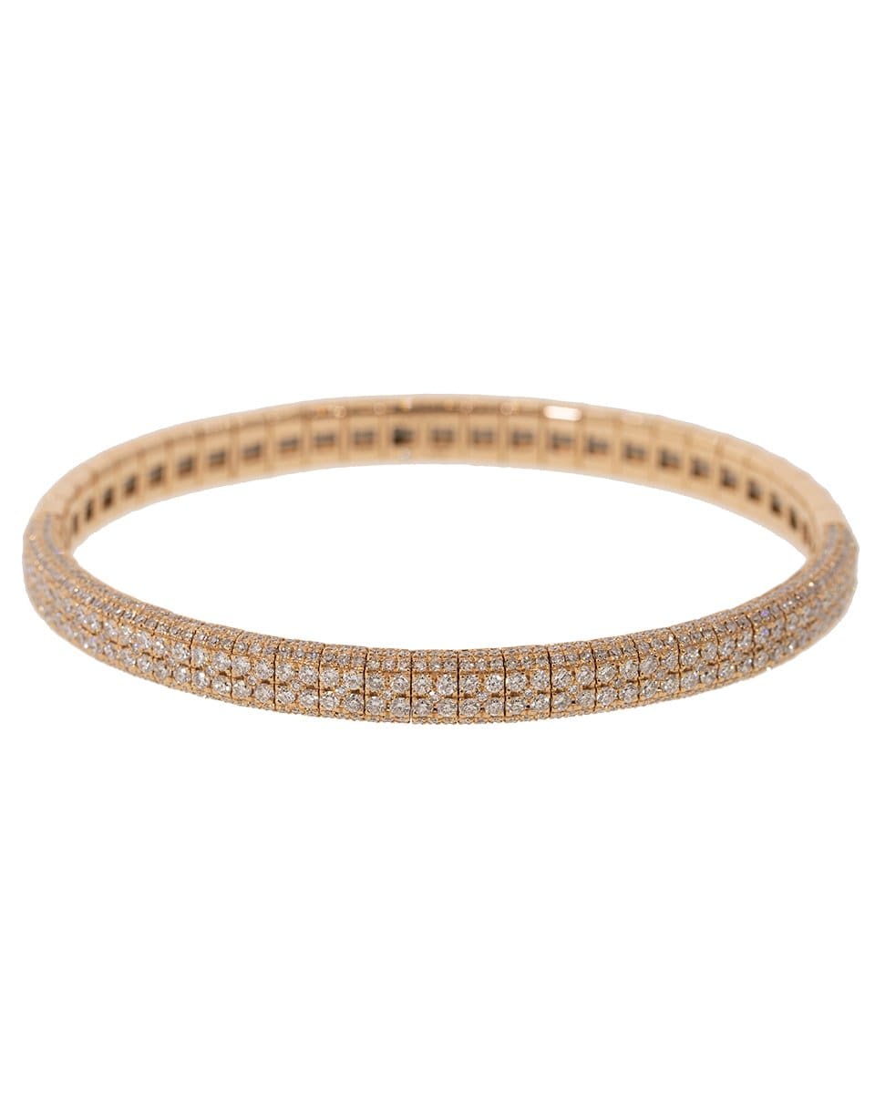 SHAY JEWELRY-Pave Diamond Square Stretch Bracelet-ROSE GOLD