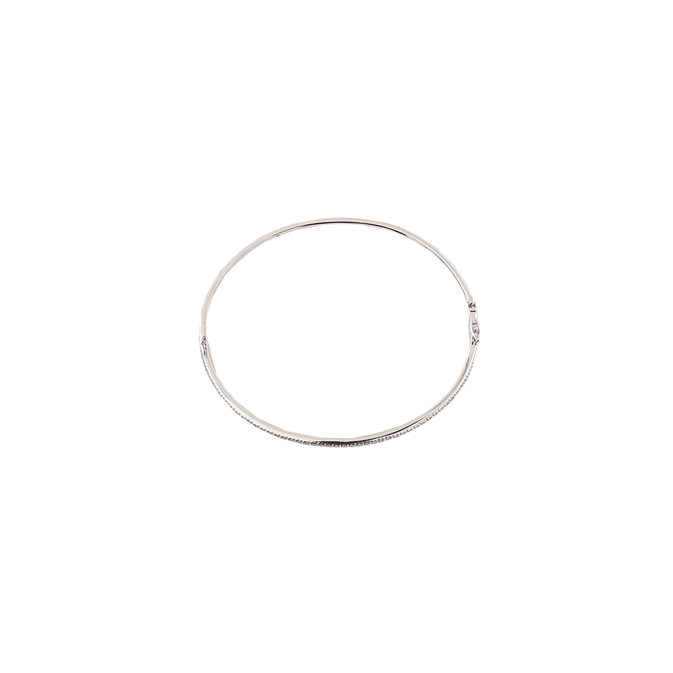 SHAY JEWELRY-Single Row Pave Diamond Bangle-WHITE GOLD