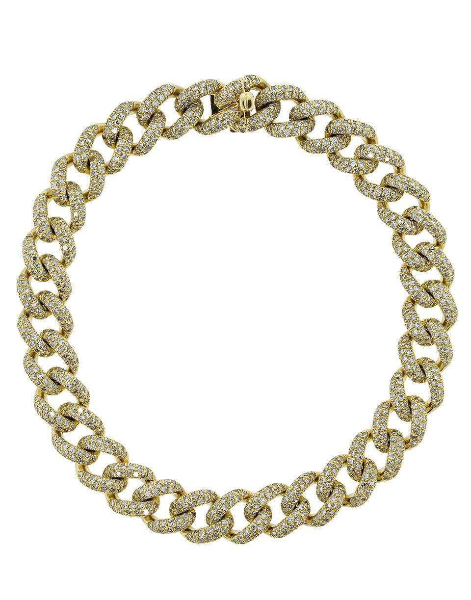 SHAY JEWELRY-Medium Pave Link Bracelet-YELLOW GOLD