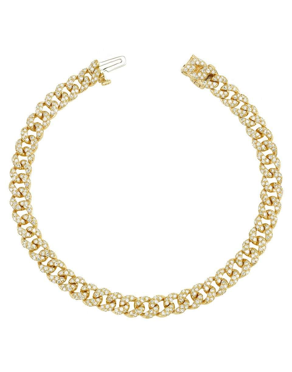 SHAY JEWELRY-Mini Flat Pave Bracelet - Yellow Gold-YELLOW GOLD