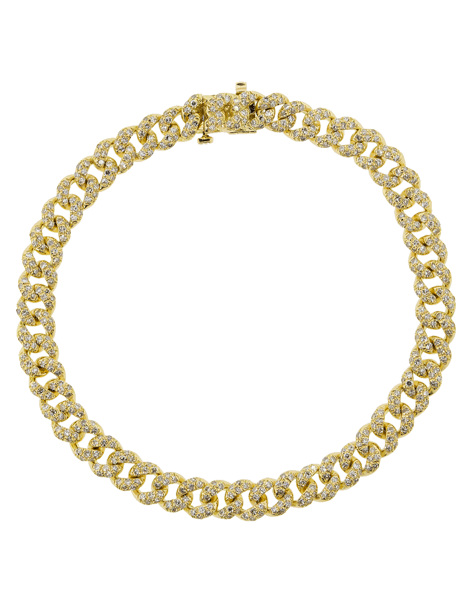 SHAY JEWELRY-Mini Pave Link Bracelet-YELLOW GOLD