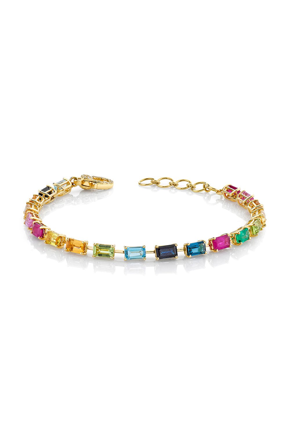 SHAY JEWELRY-Rainbow Tennis Bracelet-YELLOW GOLD