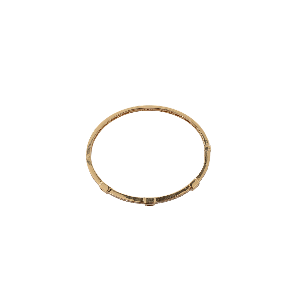 SHAY JEWELRY-Triple Bezel Diamond Baguette And Pave Bangle-YELLOW GOLD