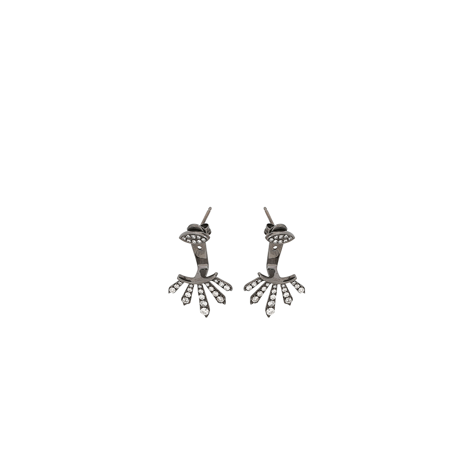 SHAY JEWELRY-Diamond Pave Spike Earring Jacket And Stud-BLACK GOLD