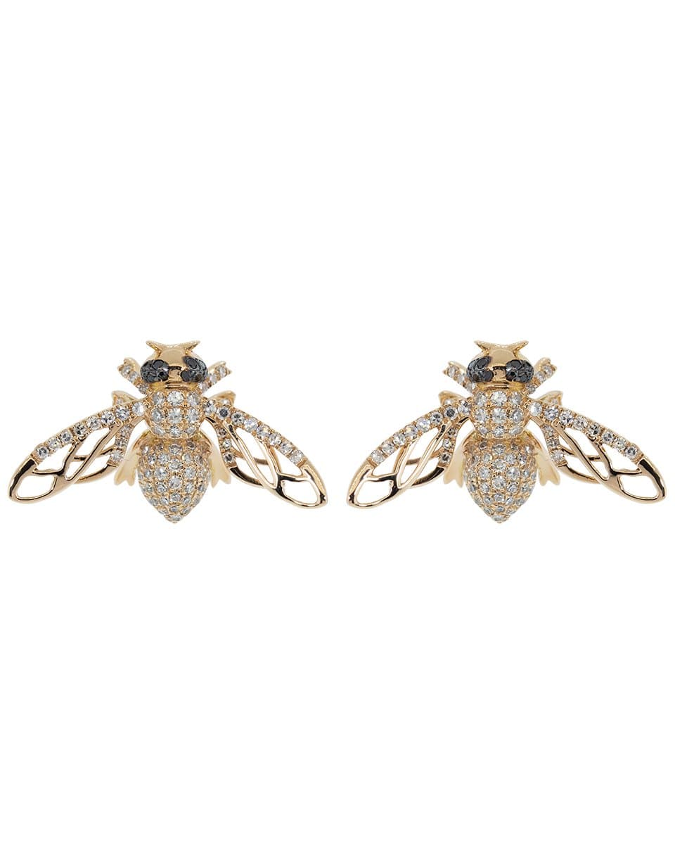 SHAY JEWELRY-Pave Bee Studs-ROSE GOLD