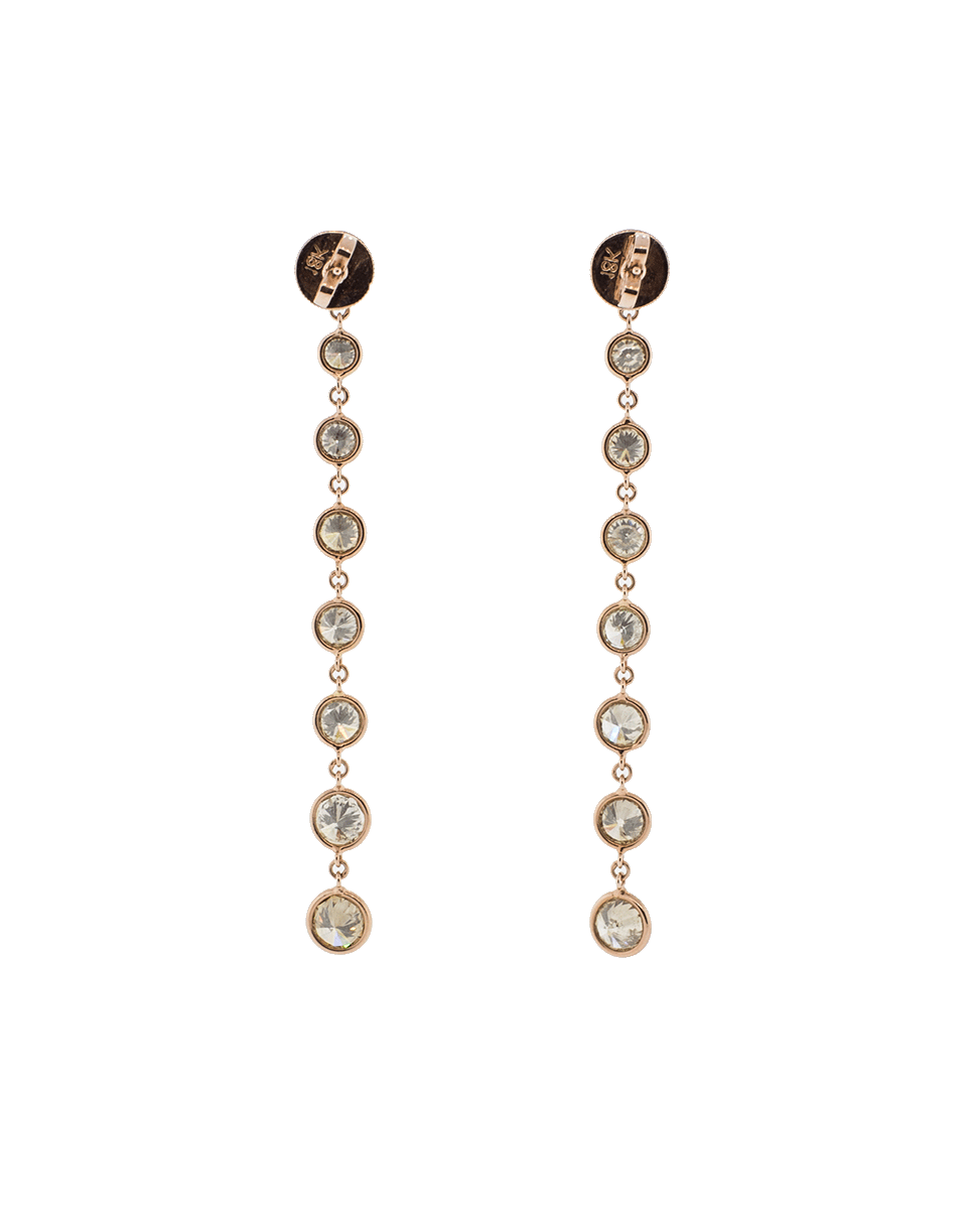 SHAY JEWELRY-Station Drop Cognac Diamond Earrings-ROSE GOLD