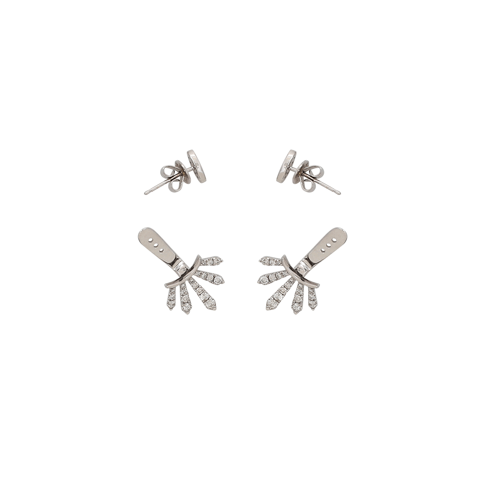 SHAY JEWELRY-Diamond Pave Spike Earring Jacket And Stud-WHITE GOLD