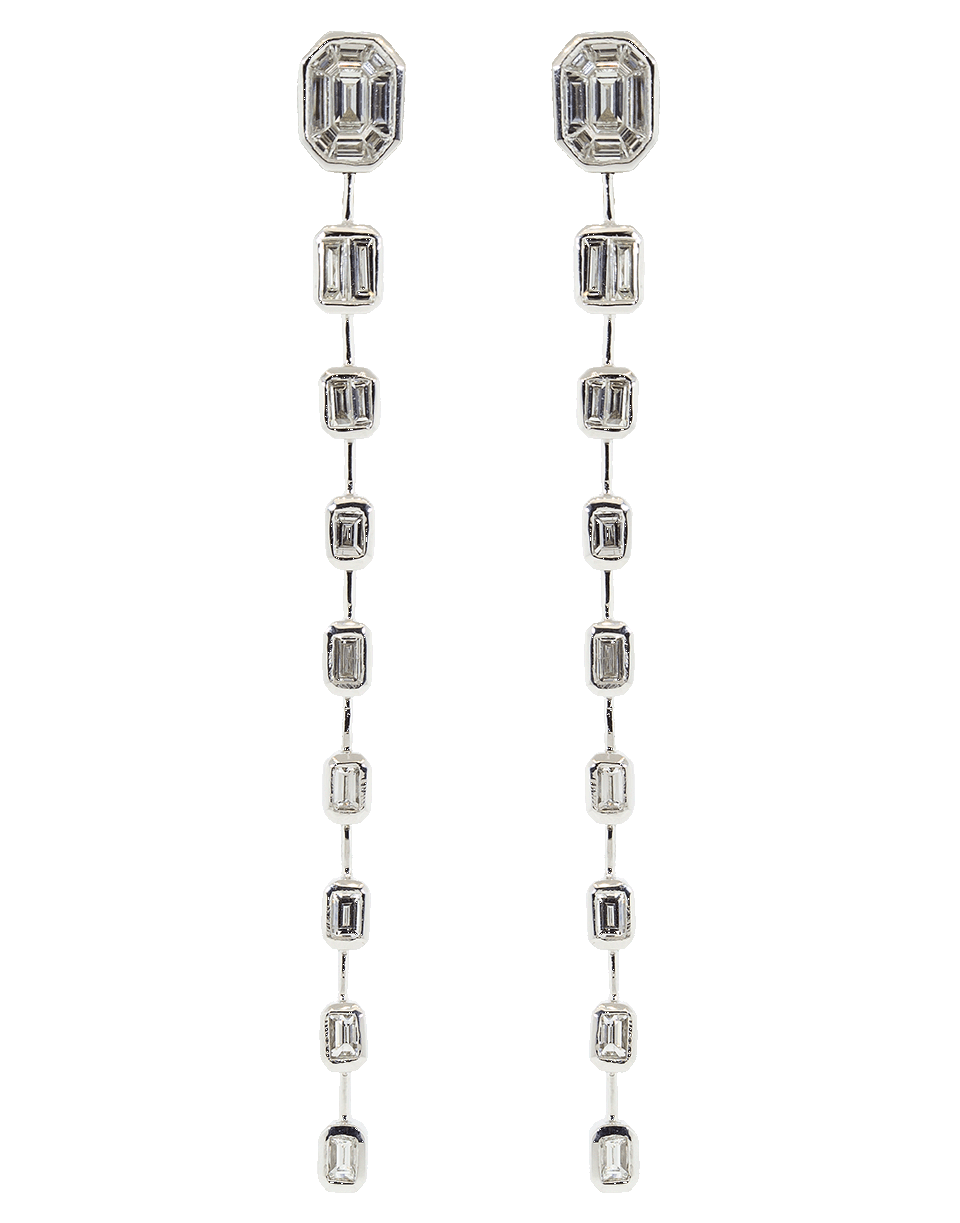 SHAY JEWELRY-Illusion Baguette Drop Earrings-WHITE GOLD