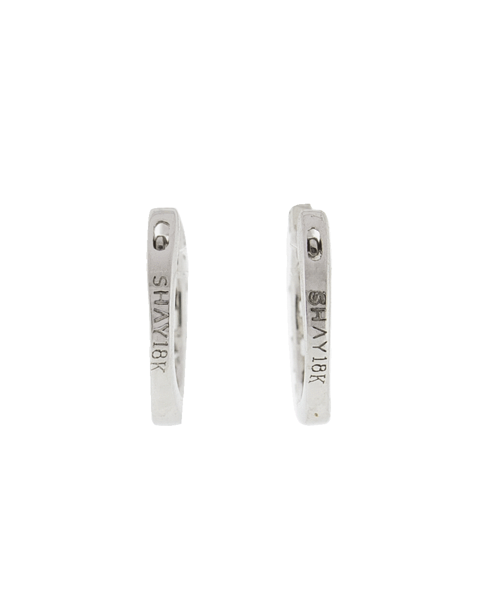 SHAY JEWELRY-Mini Diamond Baguette Huggies-WHITE GOLD