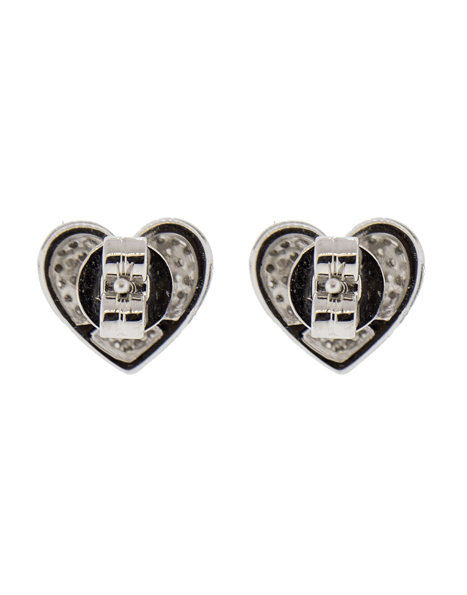 SHAY JEWELRY-Pave Diamond Heart Studs-WHITE GOLD
