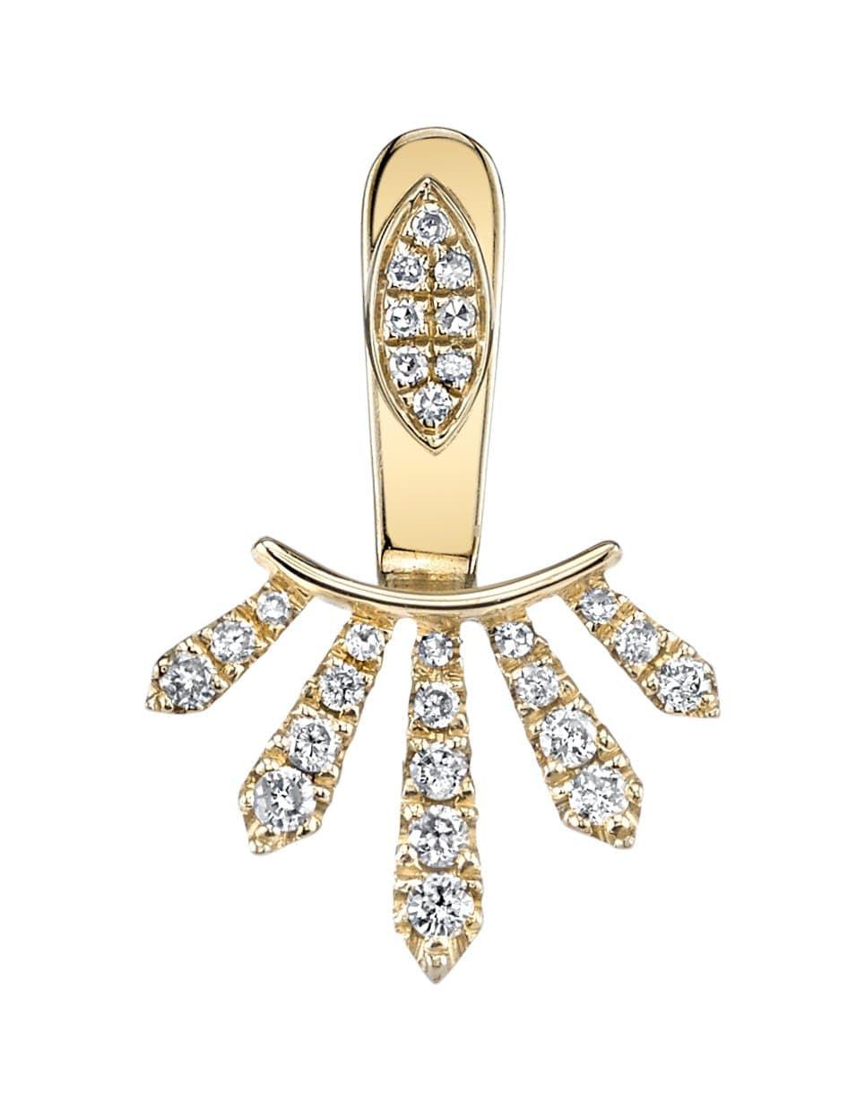 SHAY JEWELRY-Diamond Spiked Ear Jacket-YELLOW GOLD