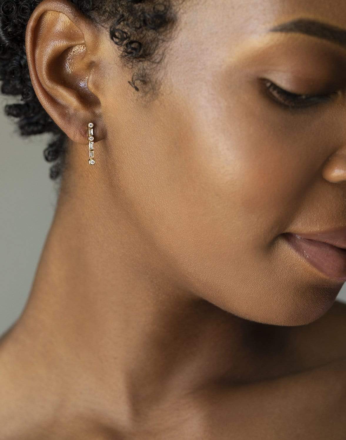 SHAY JEWELRY-Diamond Stick-Bone Earrings-YELLOW GOLD