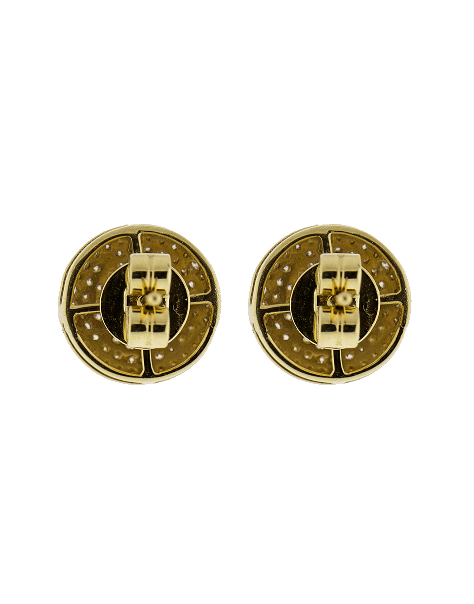 SHAY JEWELRY-Round Pave Diamond Stud Earrings-YELLOW GOLD
