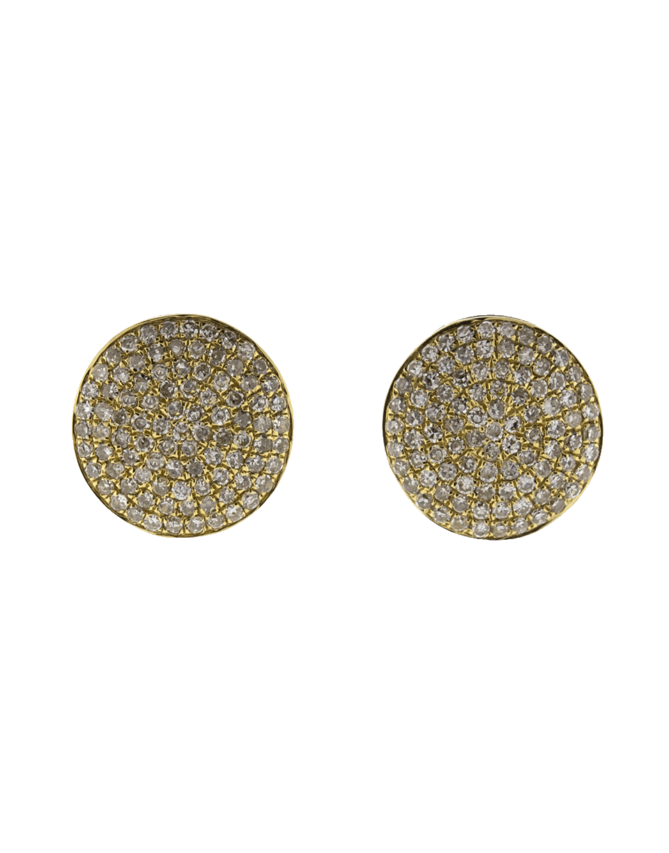 SHAY JEWELRY-Round Pave Diamond Stud Earrings-YELLOW GOLD