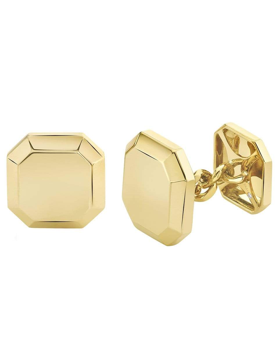SHAY JEWELRY-Octagon Solid Cuff Links-YELLOW GOLD