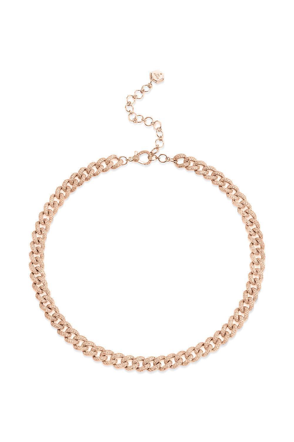 Full Pave Link Necklace-ROSE GOLD-15.5-JEWELRYFINE JEWELNECKLACE O-SHAY JEWELRY