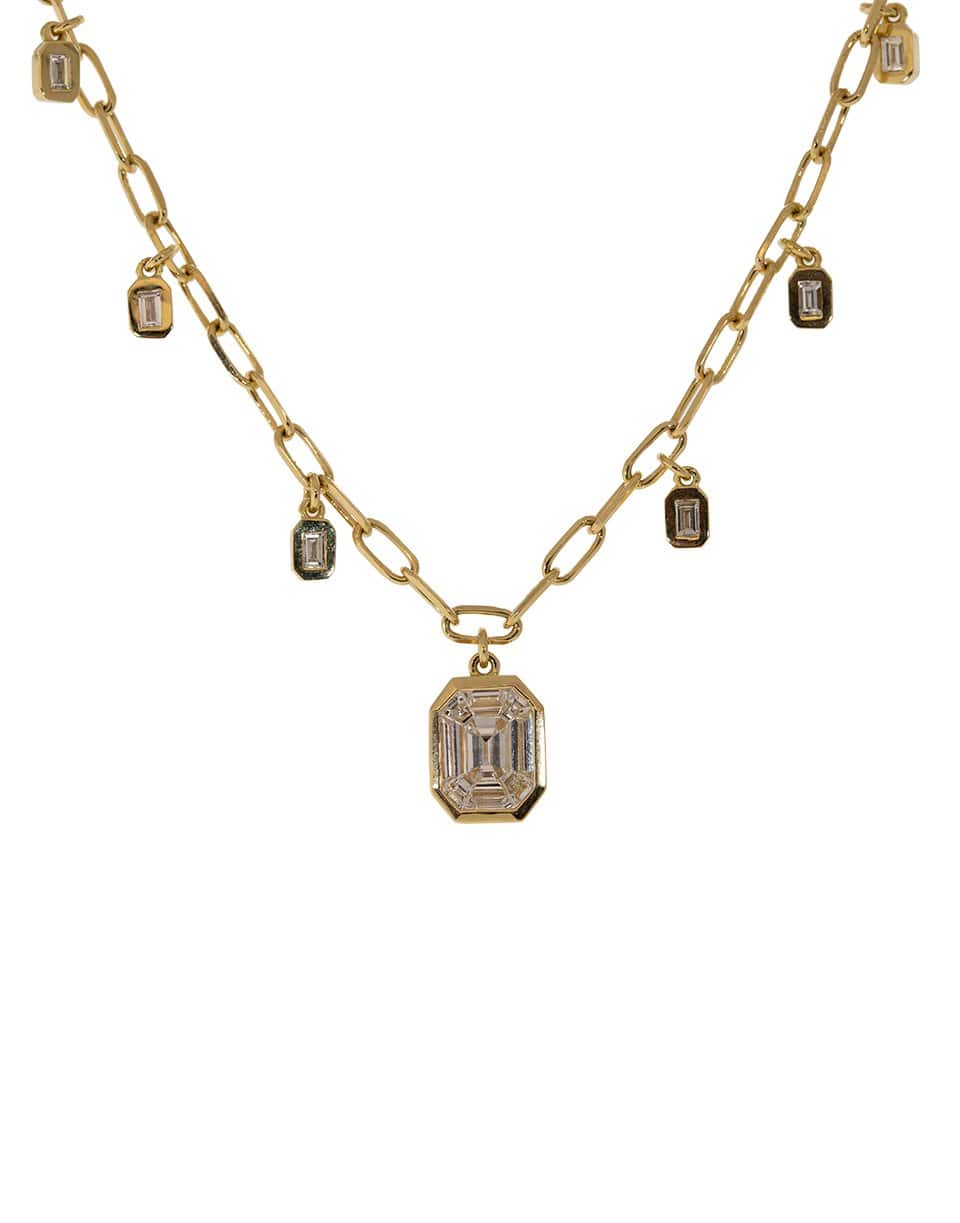 SHAY JEWELRY-Illusion Diamond Baguette Necklace-