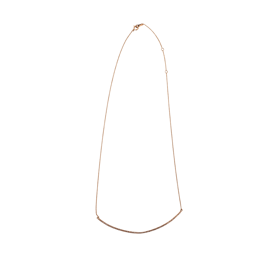 SHAY JEWELRY-Pave Diamond Single Row Moon Necklace-ROSE GOLD