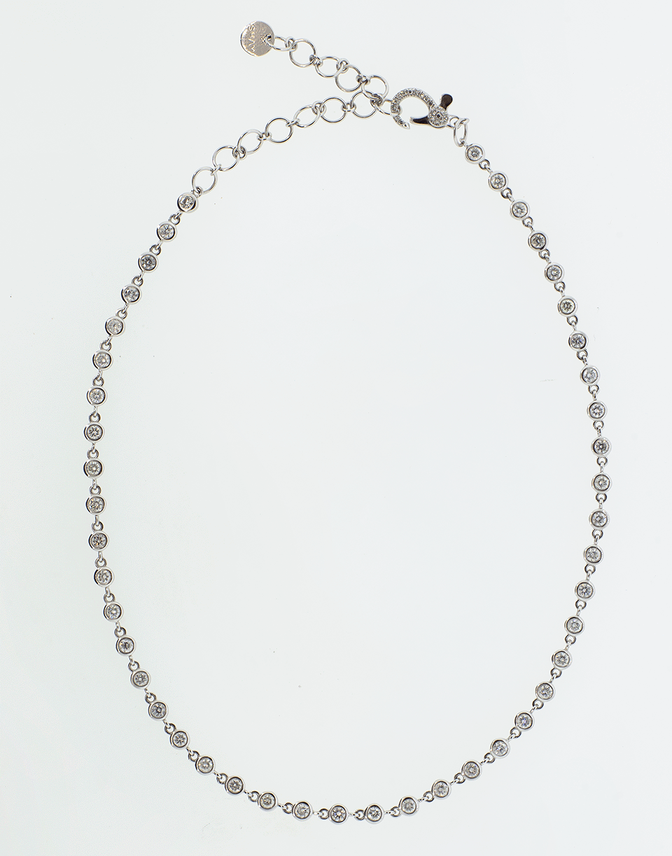 SHAY JEWELRY-Bezel Diamond Choker-WHITE GOLD