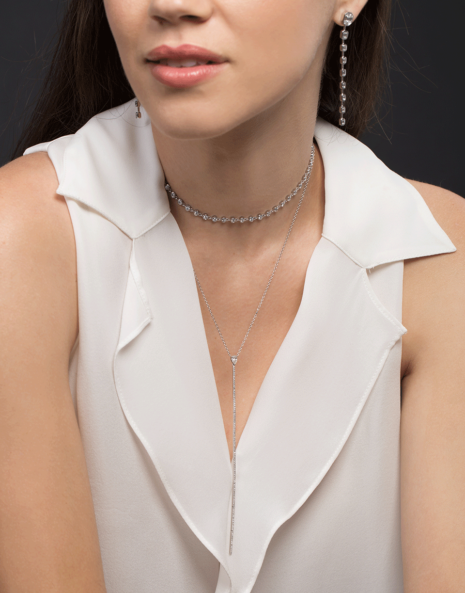 SHAY JEWELRY-Bezel Diamond Choker-WHITE GOLD